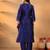 Geomertic Woven Design Notch Neck Straight Kurta With Trouser