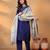 Geomertic Woven Design Notch Neck Straight Kurta With Trouser