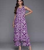 Ethnic Motifs Printed Sleeveless Regular Pure Cotton Kurta With Palazzo