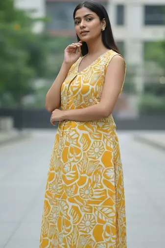 Women Floral Printed Regular Kurta with Trousers