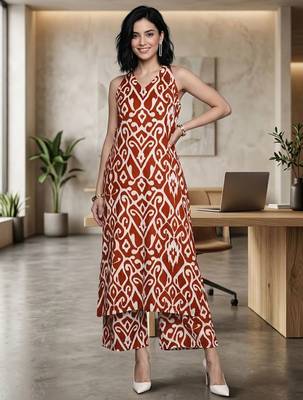 Women Ethnic Motifs Printed Regular Pure Cotton Kurta with Trousers 4