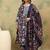 Floral Printed Thread Work Kurta With Trousers & Dupatta