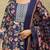Floral Printed Thread Work Kurta With Trousers & Dupatta