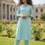 Women Striped Regular Thread Work Kurta with Trousers