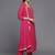 Women Regular Thread Work Silk Crepe Kurta with Trousers & With Dupatta