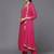 Women Regular Thread Work Silk Crepe Kurta with Trousers & With Dupatta
