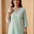 Women Regular Mirror Work Kurta with Trousers