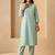 Women Regular Mirror Work Kurta with Trousers
