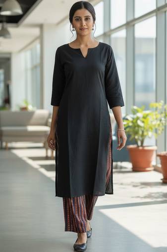 Women Ethnic Motifs Regular Kurta with Trousers