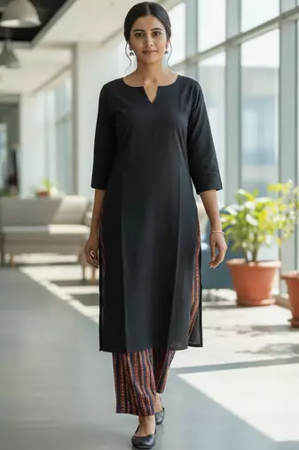 Women Ethnic Motifs Regular Kurta with Trousers
