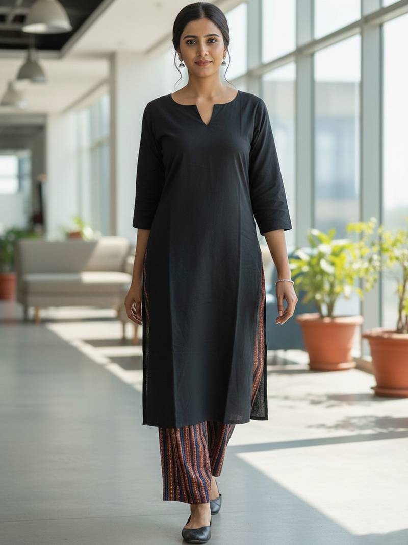 Women Ethnic Motifs Regular Kurta with Trousers