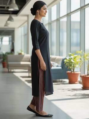 Women Ethnic Motifs Regular Kurta with Trousers 3
