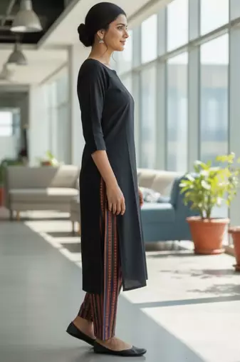 Women Ethnic Motifs Regular Kurta with Trousers