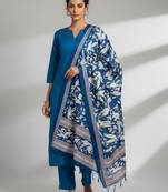 Women Ethnic Motifs Regular Kurta with Trousers & With Dupatta