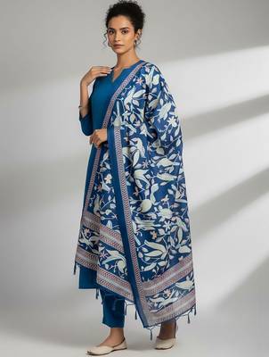 Women Ethnic Motifs Regular Kurta with Trousers & With Dupatta 2