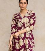 Women Floral Printed Regular Pure Cotton Kurta with Trousers