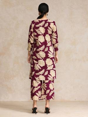 Women Floral Printed Regular Pure Cotton Kurta with Trousers 3