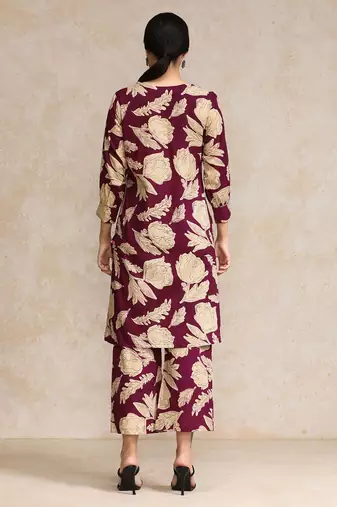 Women Floral Printed Regular Pure Cotton Kurta with Trousers