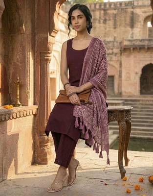 Women Regular Kurta with Trousers & With Dupatta 6