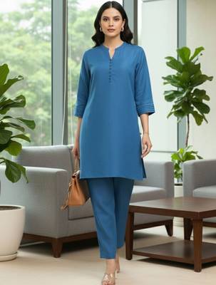 Women Regular Pure Cotton Kurta with Trousers 3