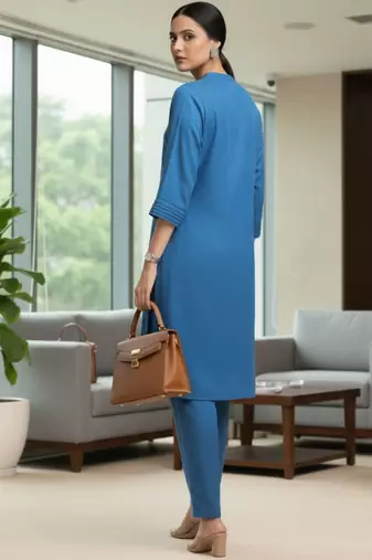 Women Regular Pure Cotton Kurta with Trousers