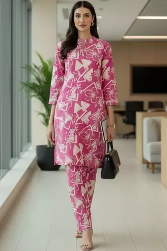 Women Floral Printed Regular Kurta with Trousers