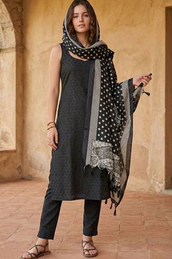 Women Regular Kurta with Trousers & With Dupatta