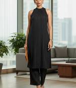 Women Printed Regular Silk Crepe Kurta with Trousers