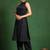 Halter Neck Striped Straight Kurta With Trouser