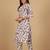 Floral Printed Thread Work Straight Kurta With Trouser