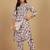 Floral Printed Thread Work Straight Kurta With Trouser