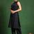 Women Regular Silk Crepe Kurta with Trousers