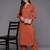 Women Regular Silk Crepe Kurta with Trousers