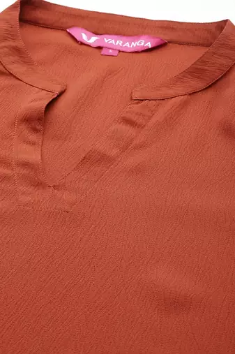 Women Regular Silk Crepe Kurta with Trousers