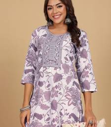 Floral Printed Straight Kurta With Trousers