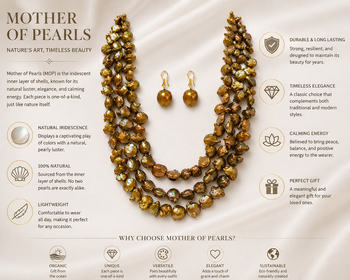 Baroque freshwater pearl necklace and earrings set, 3-strand golden brown colour, keshi pearl, drop earrings included. 2