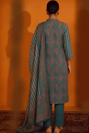 Women Printed Regular Kurta with Trousers & With Dupatta
