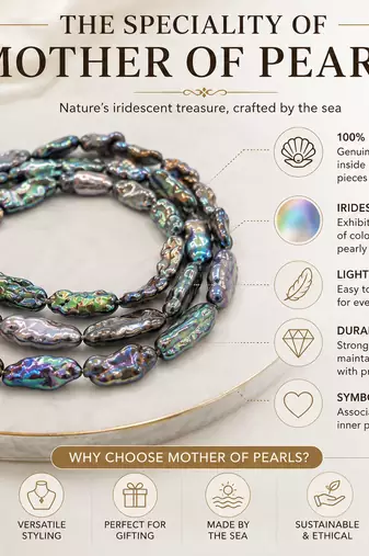 Baroque freshwater pearl 3-layer necklace and earrings set iridescent multicolour, baroque pearl drops.