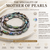 Baroque freshwater pearl 3-layer necklace and earrings set iridescent multicolour, baroque pearl drops.