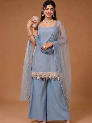 Women Ethnic Motifs Printed Regular Kurta with Palazzos & With Dupatta 1