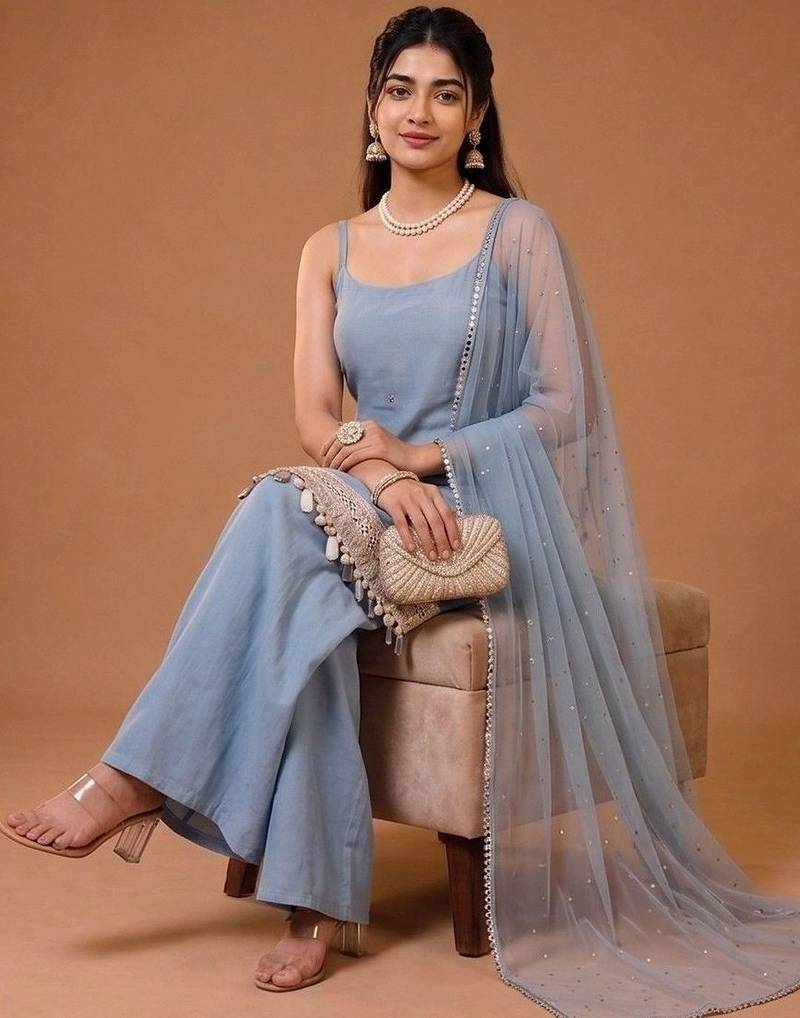 Women Ethnic Motifs Printed Regular Kurta with Palazzos & With Dupatta