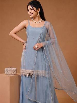 Women Ethnic Motifs Printed Regular Kurta with Palazzos & With Dupatta 4