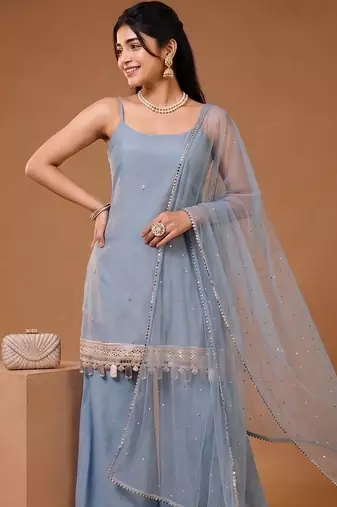 Women Ethnic Motifs Printed Regular Kurta with Palazzos & With Dupatta