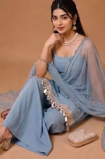 Women Ethnic Motifs Printed Regular Kurta with Palazzos & With Dupatta
