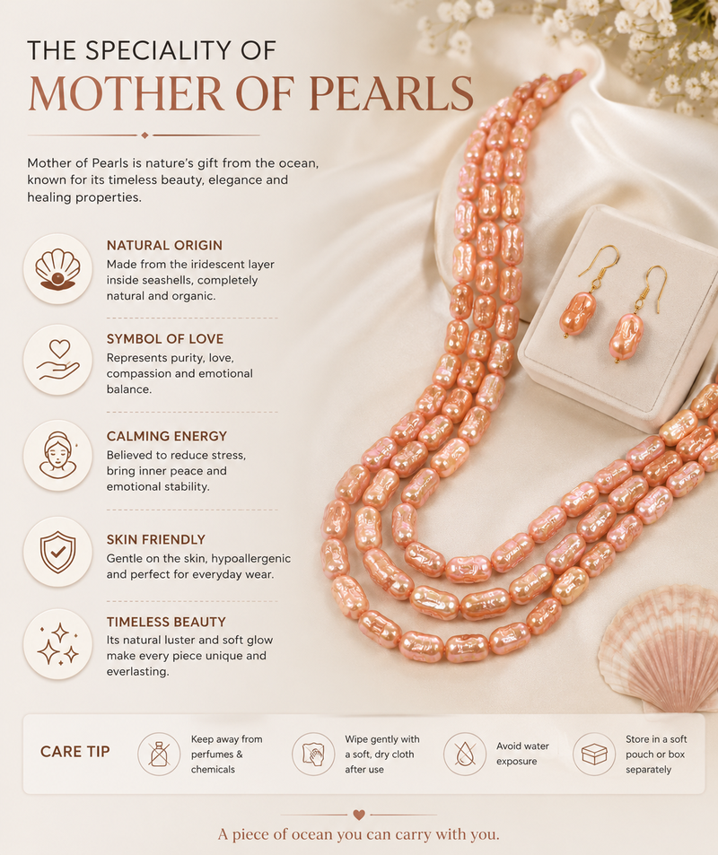 Pink baroque pearl 3-layer necklace and earrings jewellery set freshwater pearls, gold-tone hooks, iridescent lustre.