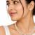 Double strand pearl necklace set with stud earrings, white gold-tone accents, oval & round pearls.