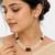 Double strand white and brown pearl necklace set with earrings 2-layer design, matching earrings, ethnic wear.