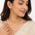 White oval pearl necklace and stud earrings jewellery set rice-shaped pearls, stud earrings included.