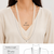 Double strand oval pearl necklace and earrings set, white long mala style, silver-tone clasp, stud earrings included.
