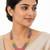Multicolour pearl and gemstone beaded multi-strand necklace set with stud earrings, 5-layer strands.